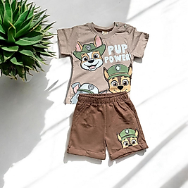 9-24 Ay Baskılı Erkek Çocuk Şortlu Takım