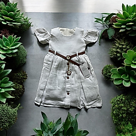 Kemerli Kız Çocuk Elbisesi