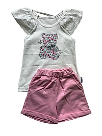 Pullu Dantelli Kız Çocuk Takımı