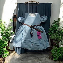 Kemerli Kız Çocuk Elbisesi