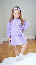 Selanik Örgülü 4'Lü Etekli 2-5 Yaş Kız Çocuk Takımı