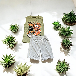 Erkek 3-6 Yaş Atletli Baskılı Yazlık Takım