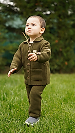 Ceketli Erkek Bebek 6-24 Ay Triko Takım