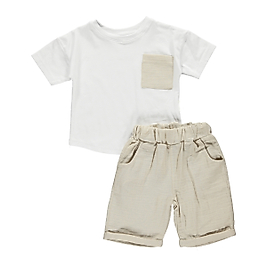 Erkek Çocuk 1-5 Yaş Kısa Kol Şortlu Basic Takım