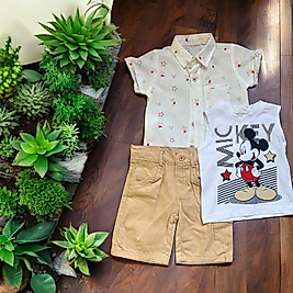 Erkek Çocuk Gömlekli 3'lü Takım 1-4 Yaş