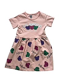 Los Angeles Baskılı Kız Çocuk Elbise