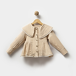 Kız Çocuk 1-4 Yaş Müslin Gömlek