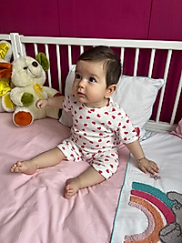 Şirin Kalpli Yazlık Kız Tulum 03-12 Ay