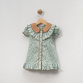 Kız Çocuk 1-4 Yaş Çiçekli Elbise