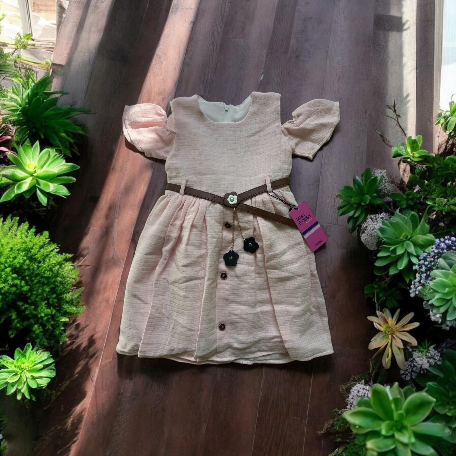 Kemerli Kız Çocuk Elbisesi