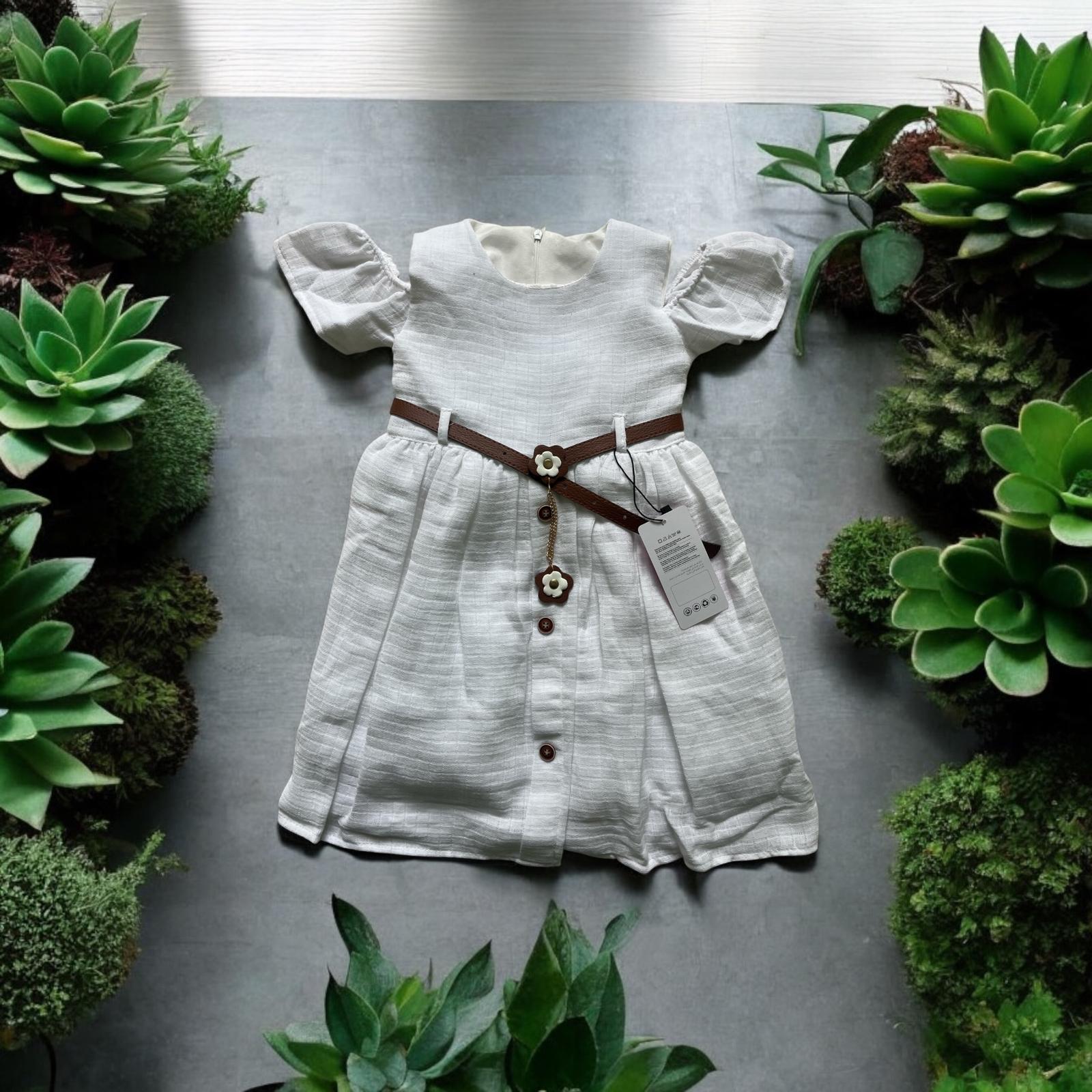 Kemerli Kız Çocuk Elbisesi