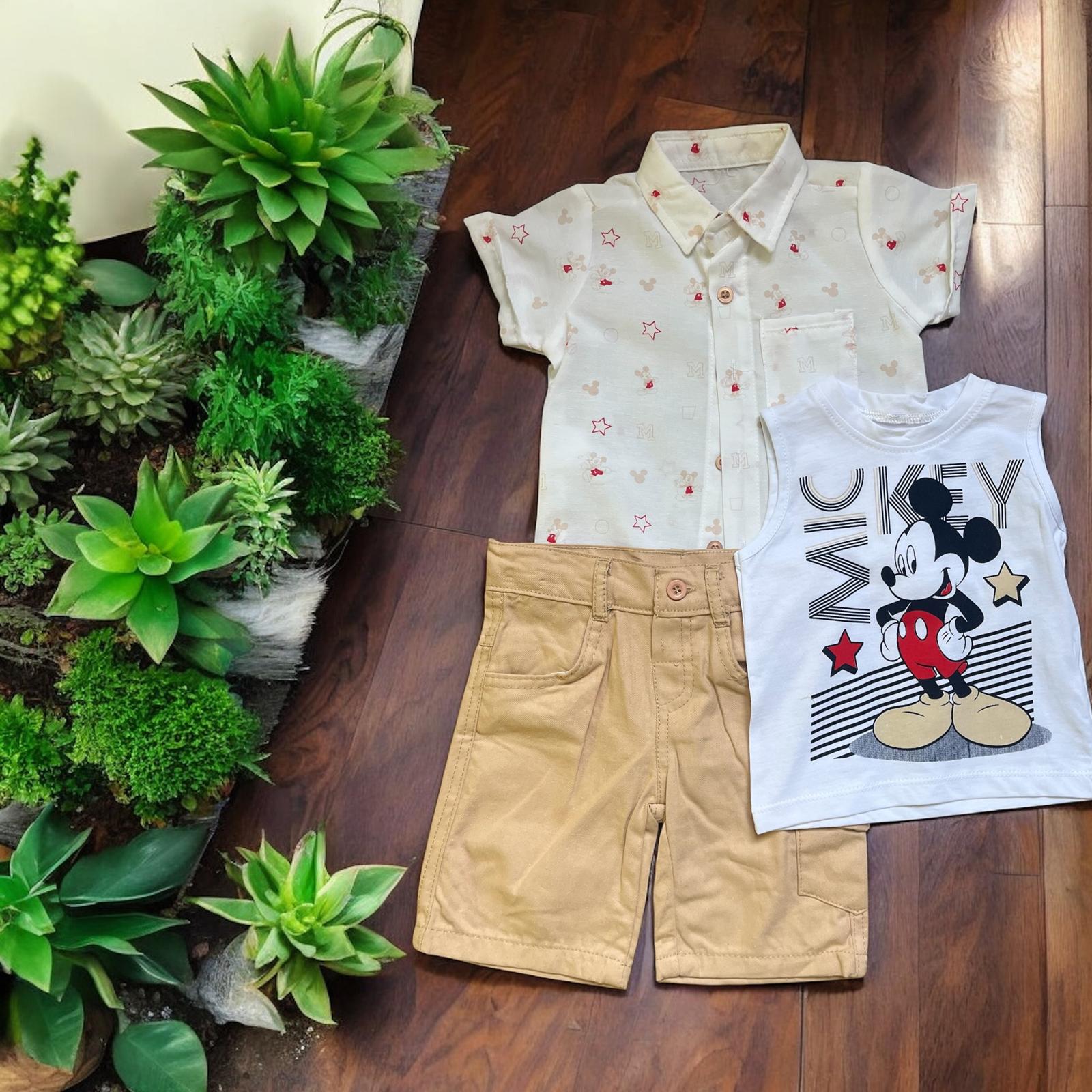 Erkek Çocuk Gömlekli 3'lü Takım 1-4 Yaş