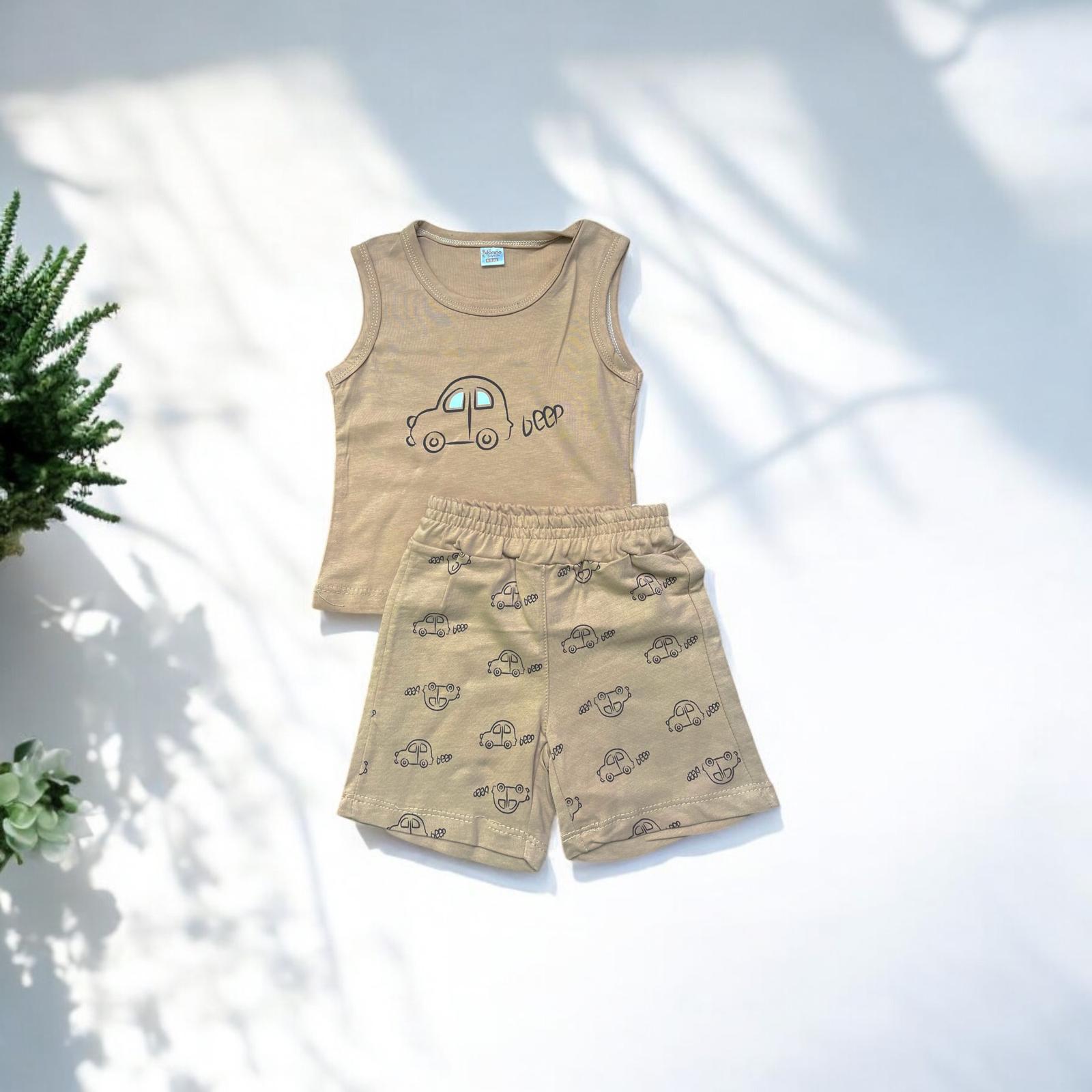 Yazlık Erkek Çocuk Atletli Şortlu Takım 6-24 Ay