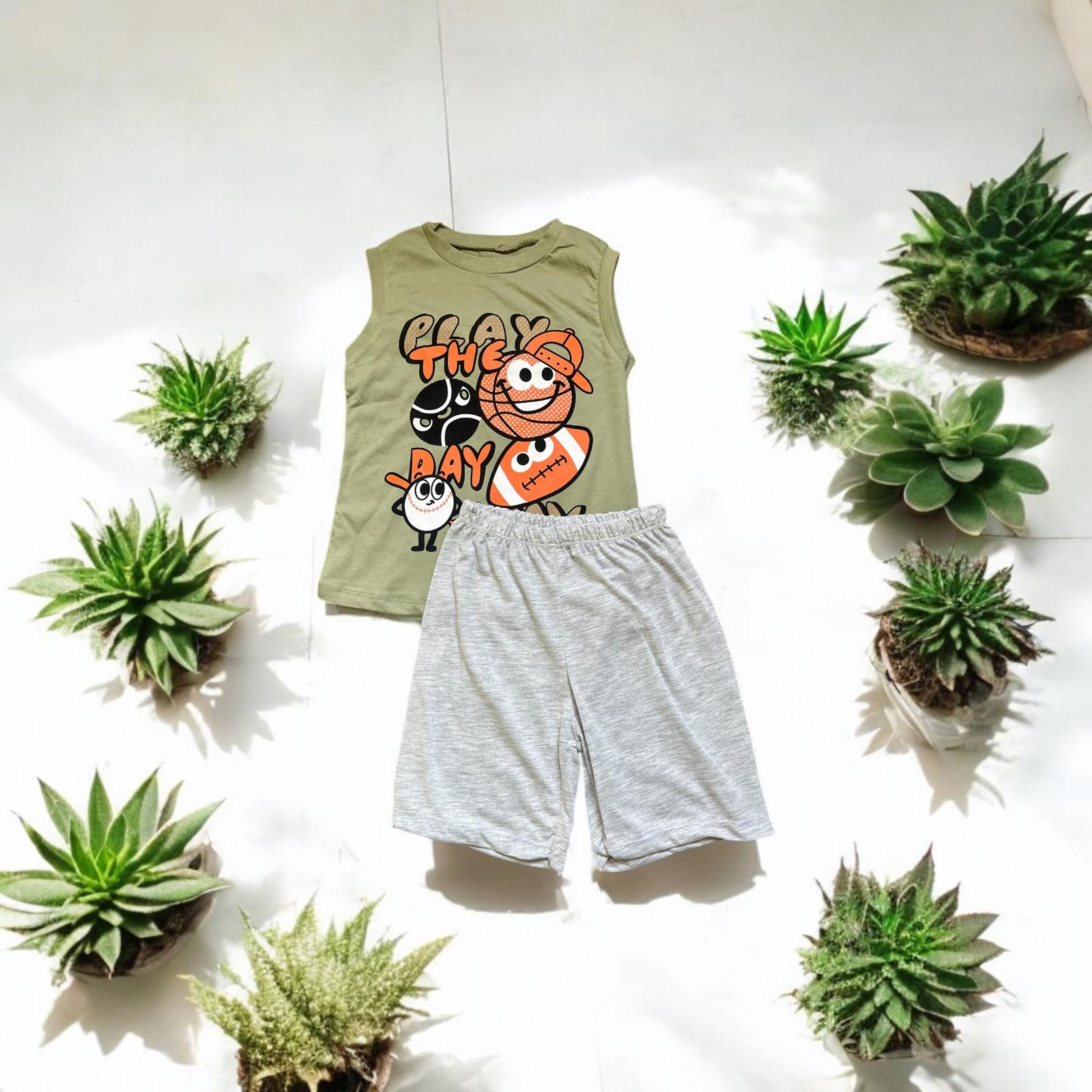 Erkek 3-6 Yaş Atletli Baskılı Yazlık Takım