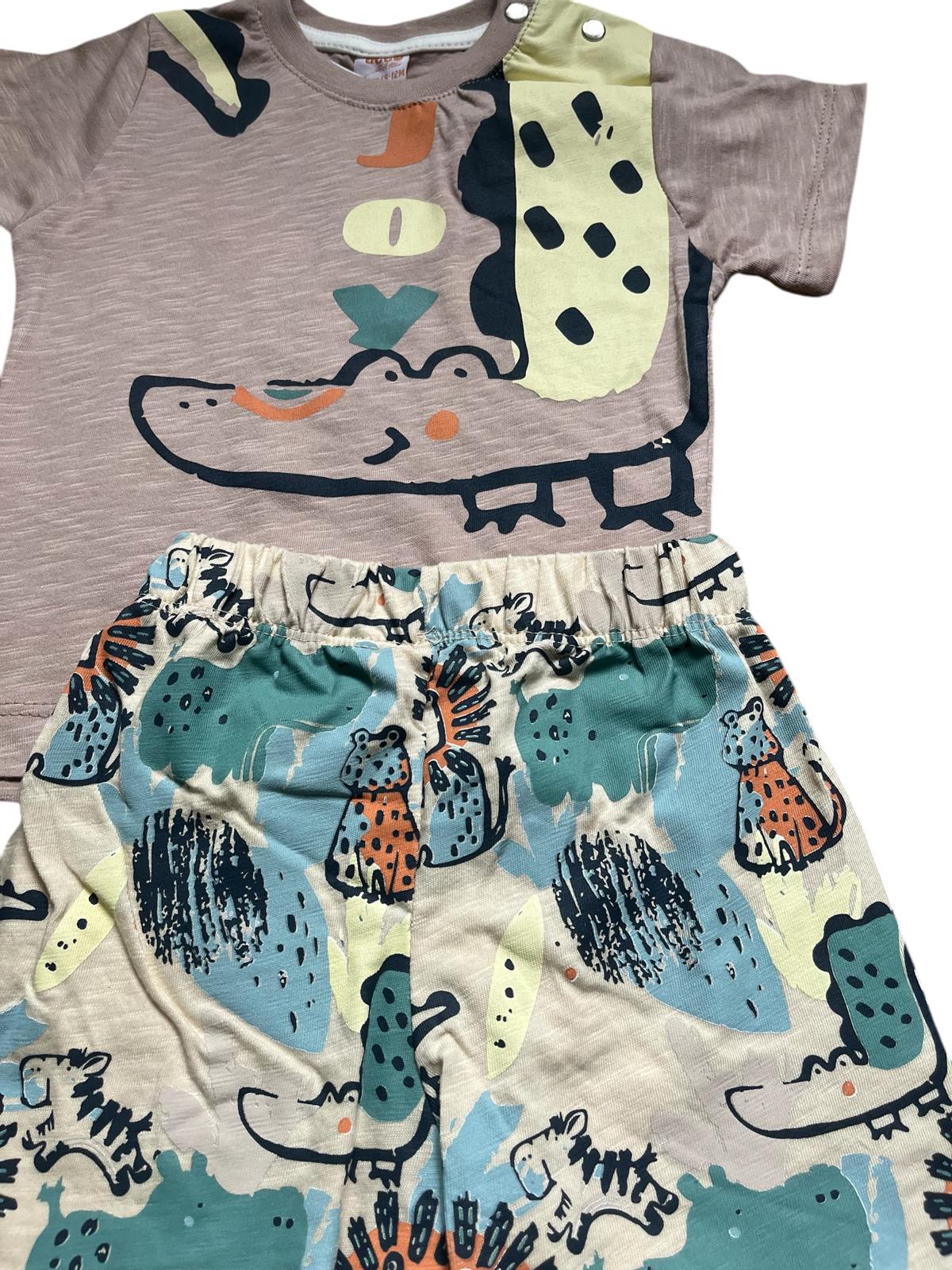 9-24 Ay Erkek Alt Üst Şortlu Takım