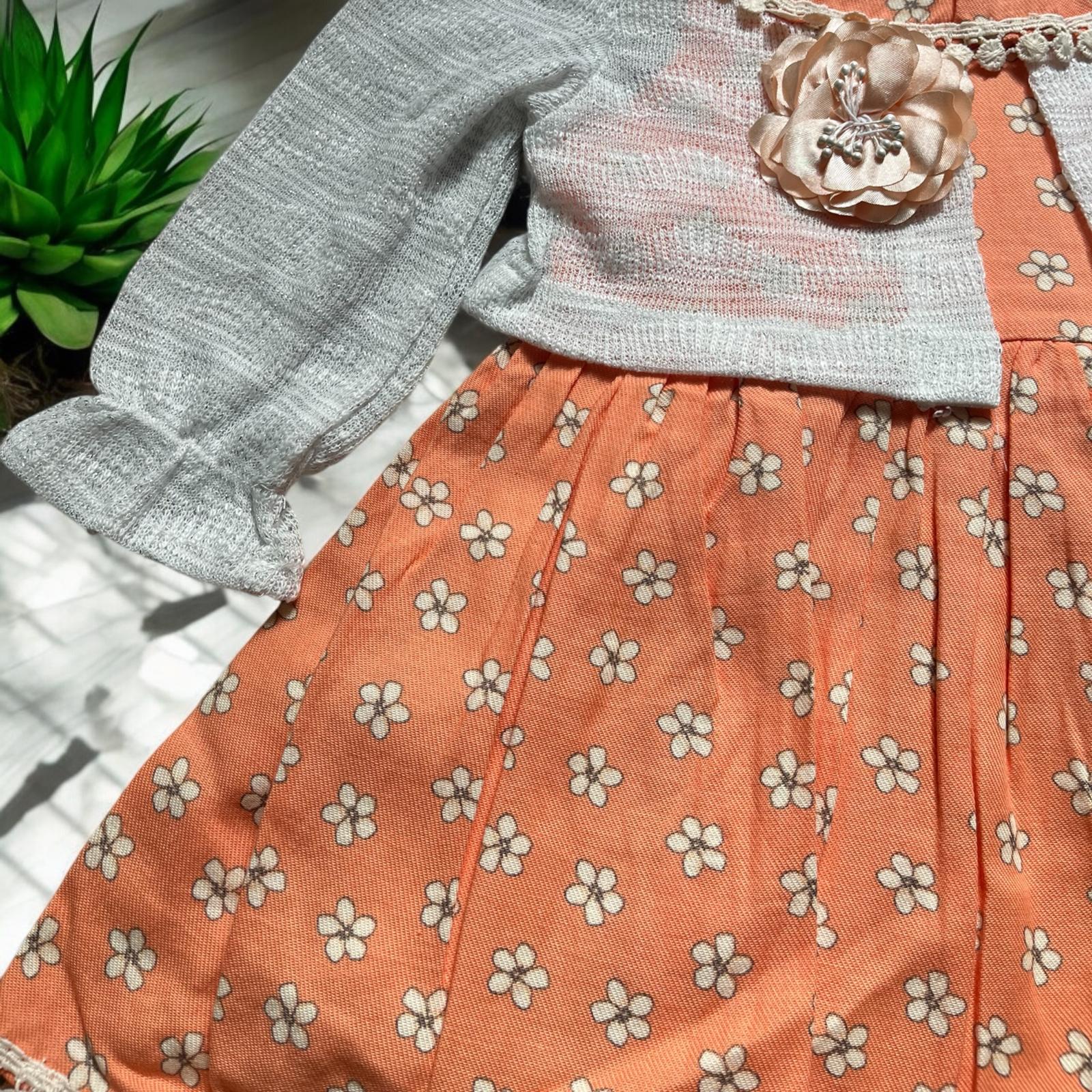 Bolerolu Kız Cocuk Elbisesi 3-12 Ay