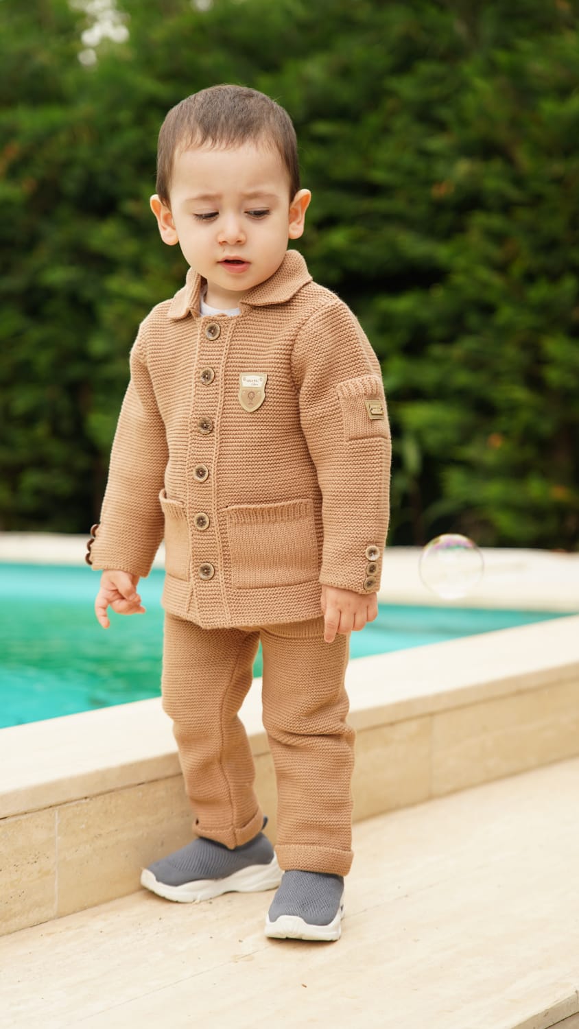 Ceketli Erkek Bebek 6-24 Ay Triko Takım